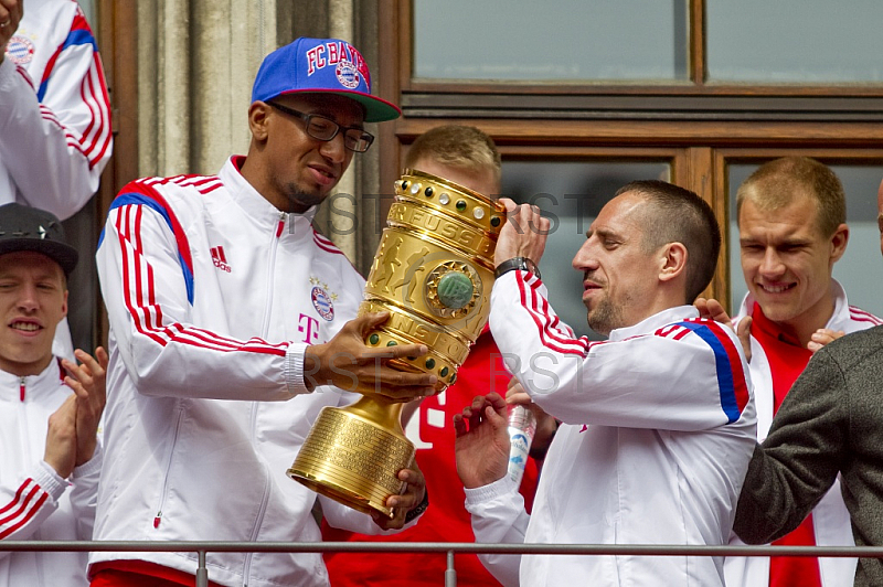 GER, 1.FBL, Meister Double Feier auf dem Marienplatz Muenchen