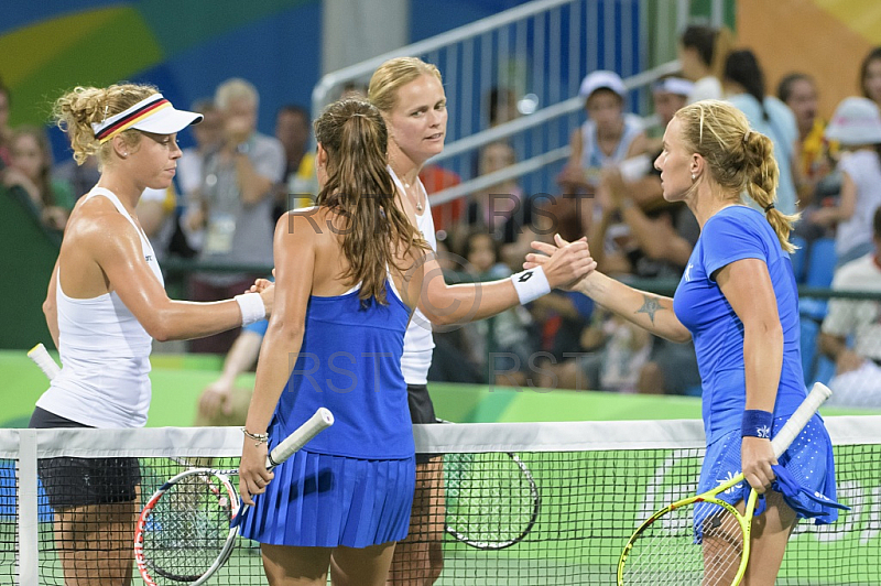 BRA, Olympia 2016 Rio, Tennis Doppel, D. Kasatkina (RUS) und S. Kuznetsova (RUS) vs. Anna-Lena Groenefeld  (GER) und Laura Siegemund (GER)
