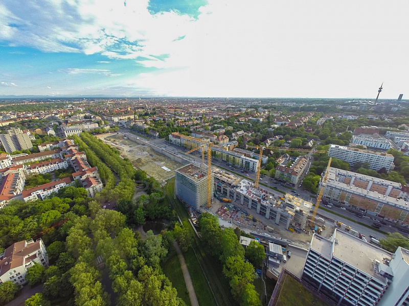 GER, Feature Luftbilder Baustelle Schwabinger Tor Leopoldstrasse