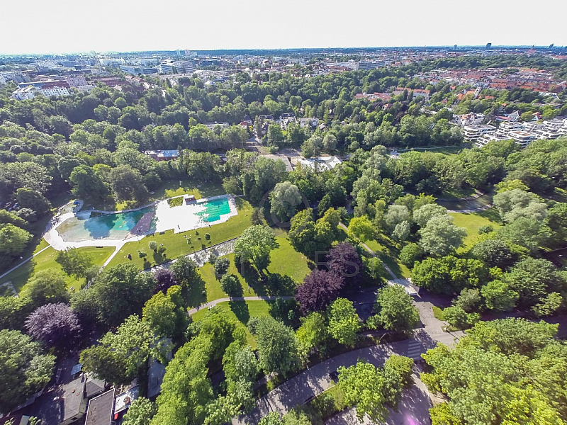 GER, Feature Luftbilder Serie der Muenchner Freibaeder