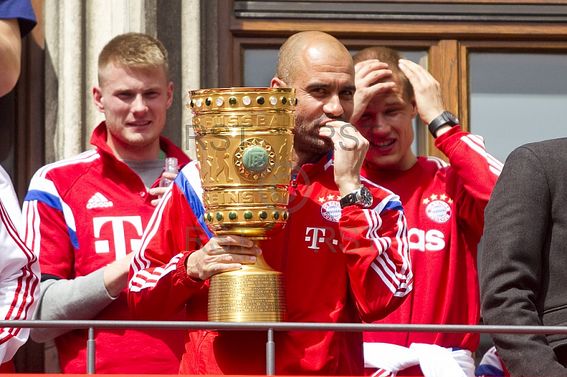 GER, 1.FBL, Meister Double Feier auf dem Marienplatz Muenchen