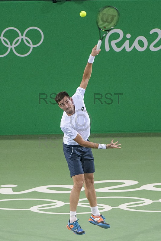 BRA, Olympia 2016 Rio, Tennis, Philipp Kohlschreiber (GER)  vs Guido Pella (ARG)