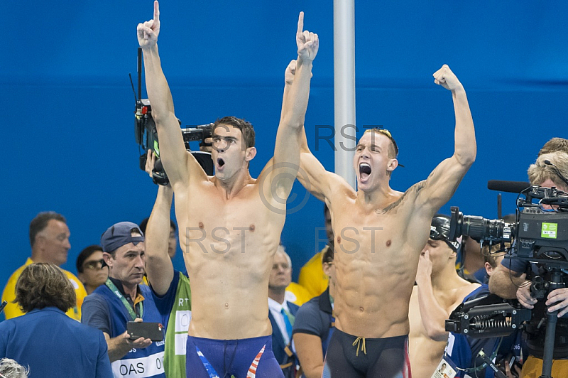 BRA, Olympia 2016 Rio, Schwimmsport FINALE - 4x100m Freistil der Maenner