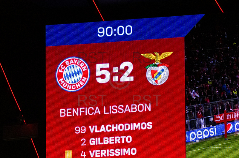 GER, UEFA CL, FC Bayern Muenchen (GER) vs Benfica Lissabon (PT) 