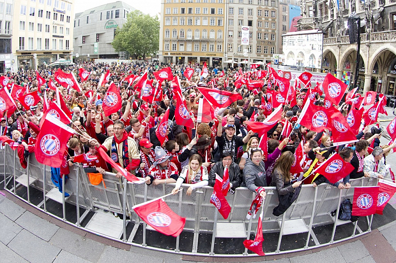 GER, 1.FBL, Meister Double Feier auf dem Marienplatz Muenchen