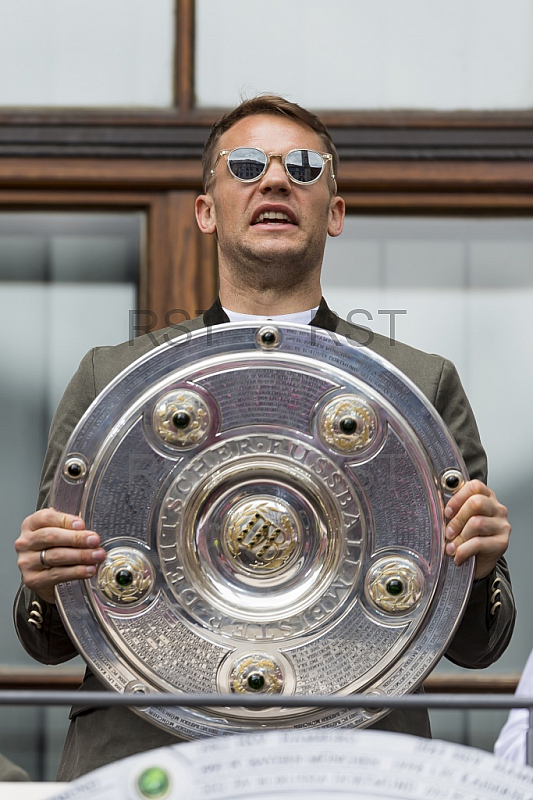 GER, 1.FBL,  FC Bayern Muenchen Meisterfeier auf dem Marienplatz