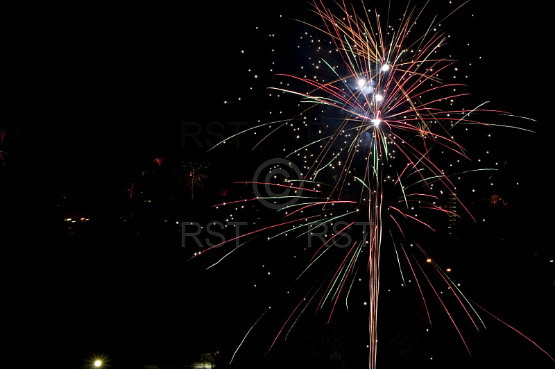 GER,Sylvesterfeier mit Feuerwerk auf dem Muenchner Luitpoldpark