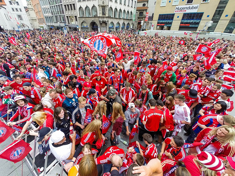 GER, 1.FBL, Meister Double Feier auf dem Marienplatz Muenchen