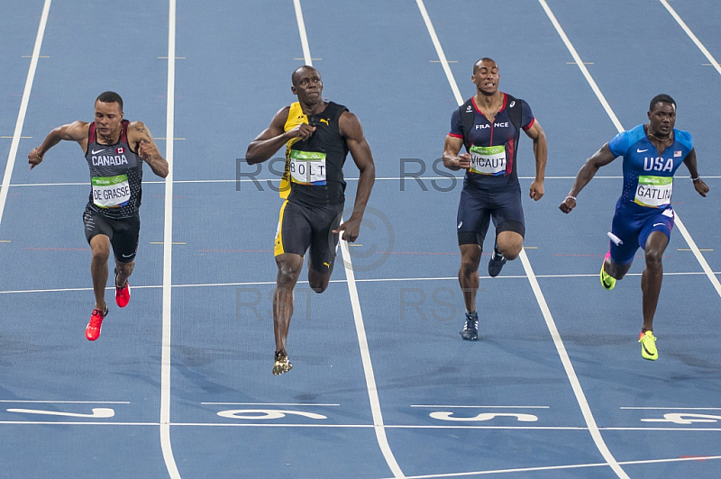BRA, Olympia 2016 Rio, Leichtathletik, 100 meter Finale der Maenner 