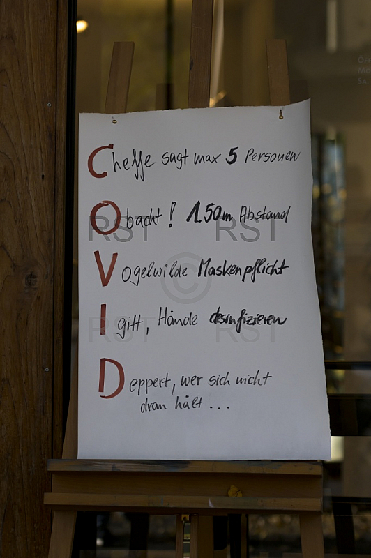 GER, feature , Creatives Schild  COVID 
