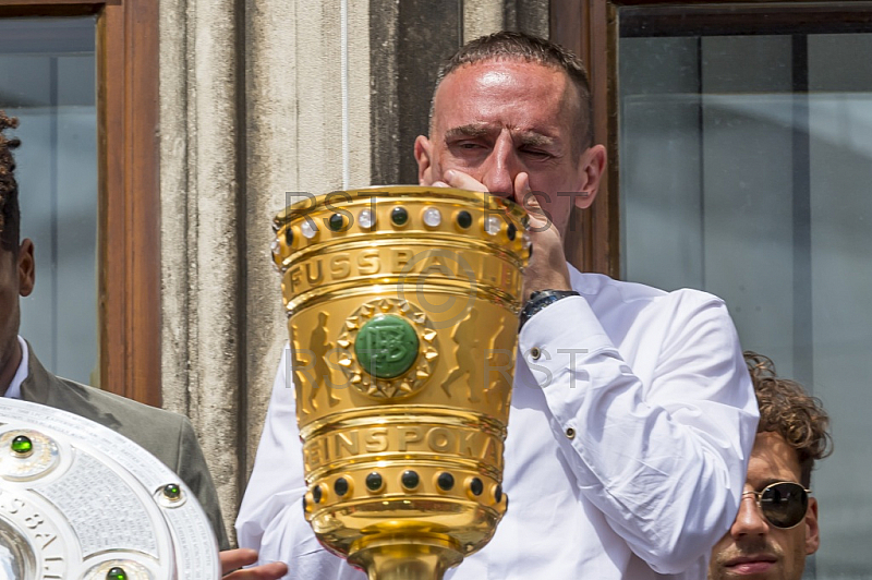 GER, 1.FBL,  FC Bayern Muenchen Meisterfeier auf dem Marienplatz