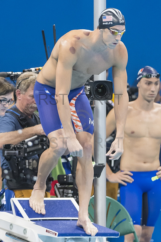 BRA, Olympia 2016 Rio, Schwimmsport FINALE - 4x100m Freistil der Maenner