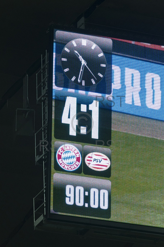 GER, UEFA CL, FC Bayern Muenchen (GER) vs PSV Eindhoven (NED)
