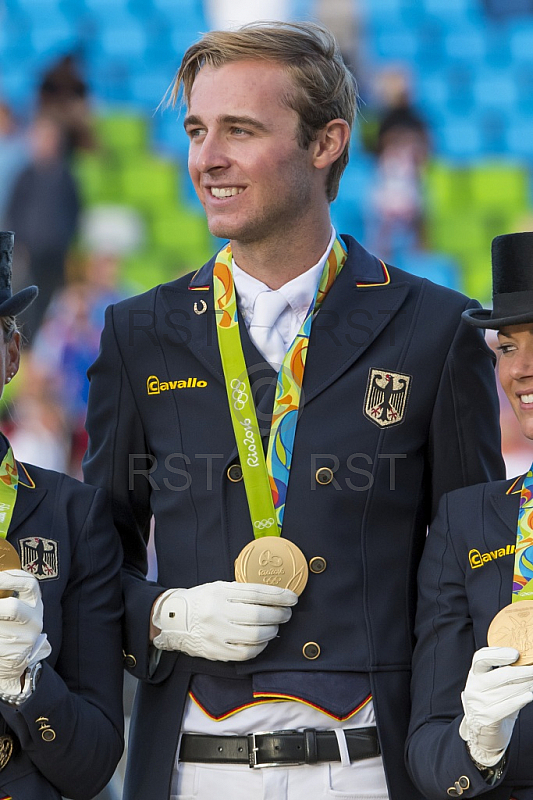 BRA, Olympia 2016 Rio, Reitsport , Dressur Mannschaft Grand Prix Spezial Siegerehrung 