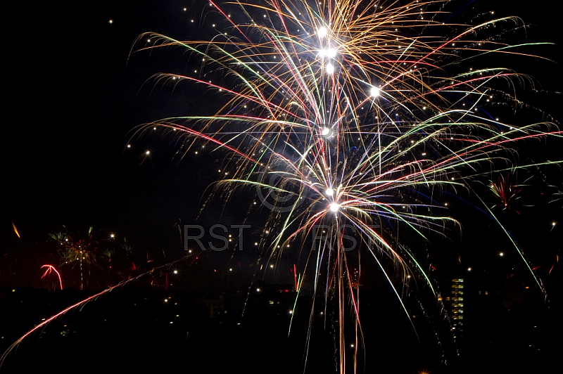 GER,Sylvesterfeier mit Feuerwerk auf dem Muenchner Luitpoldpark