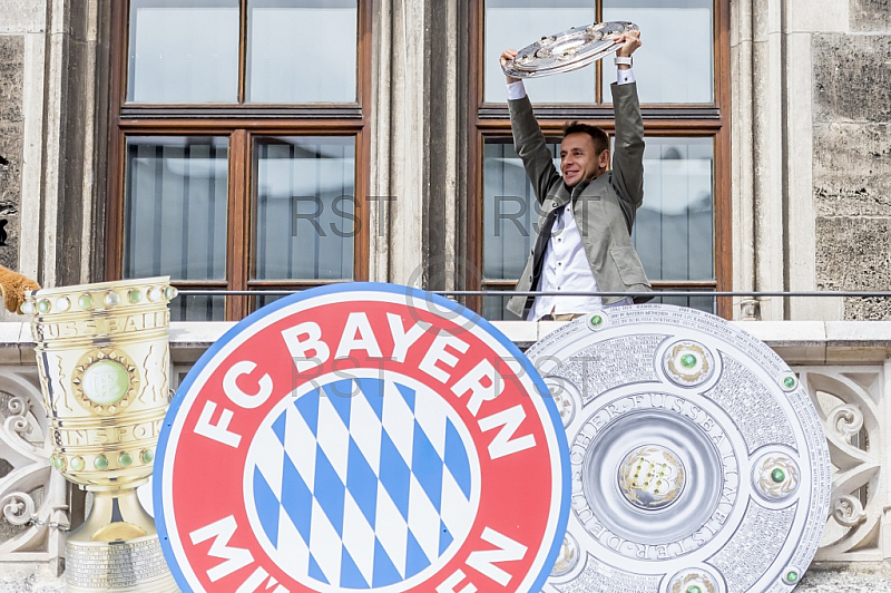 GER, 1.FBL,  FC Bayern Muenchen Meisterfeier auf dem Marienplatz