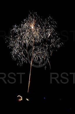 GER,Sylvesterfeier mit Feuerwerk auf dem Muenchner Luitpoldpark