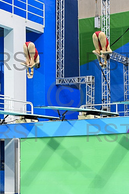 BRA, Olympia 2016 Rio, Finale Synchronspringen 3 meter Brett der Frauen 