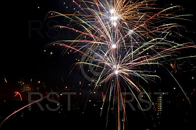 GER,Sylvesterfeier mit Feuerwerk auf dem Muenchner Luitpoldpark